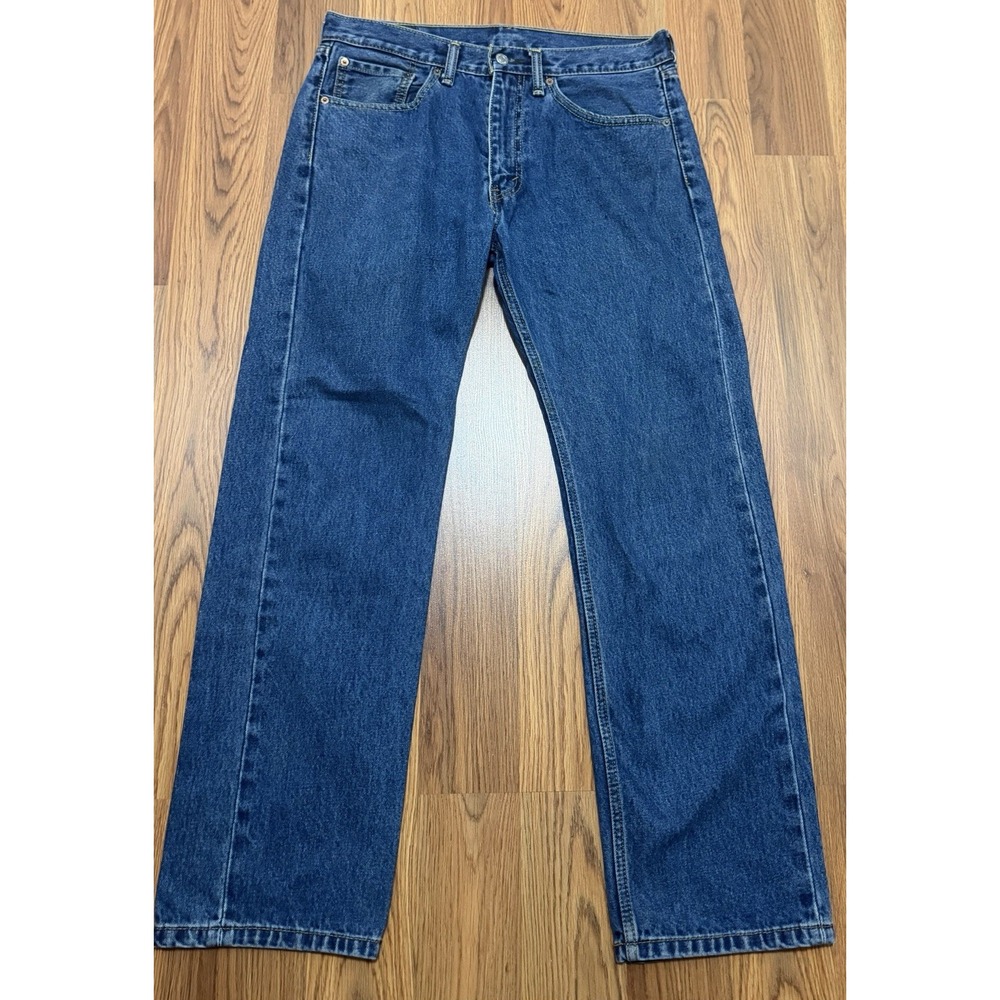 Levi's 505 Jeans Mens 33x29 Regular Fit Straight Leg Dark Stonewash